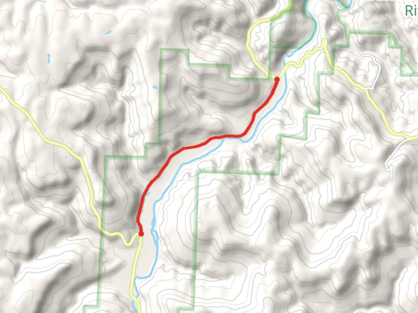An image depicting the trail Boxley to Ponca and its surrounding area.