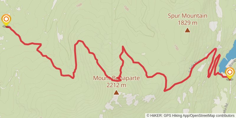 Ultra Pedestrian North Loop stage 221 Map