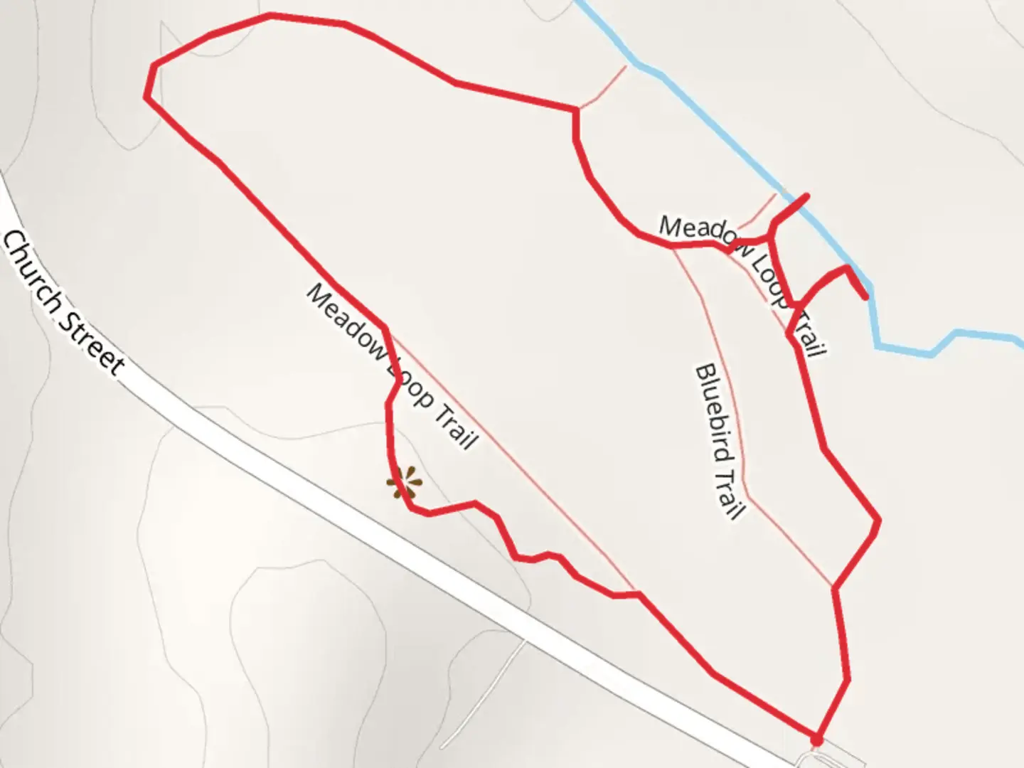 An image depicting the trail Kline Kill Loop via Meadow Loop Trail and Hawk Hill Trail and its surrounding area.