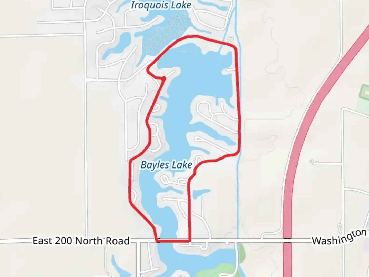 An image depicting the trail Bayles Lake Loop and its surrounding area.