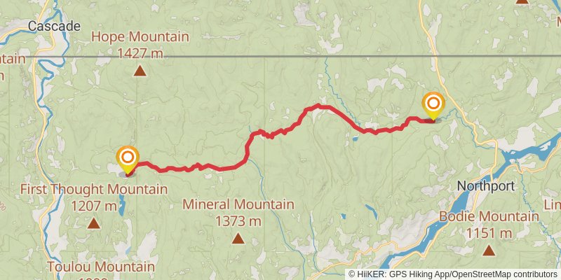 Pacific Northwest Trail stage 83 Map