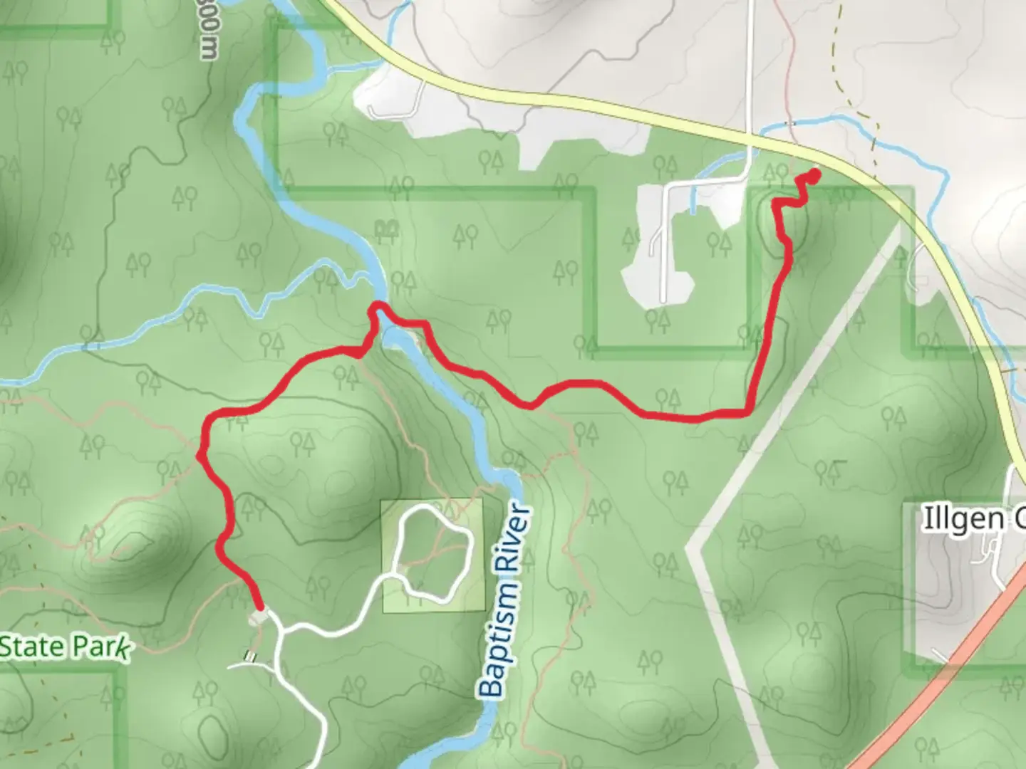 An image depicting the trail Baptism River - Superior Hiking Trail and its surrounding area.