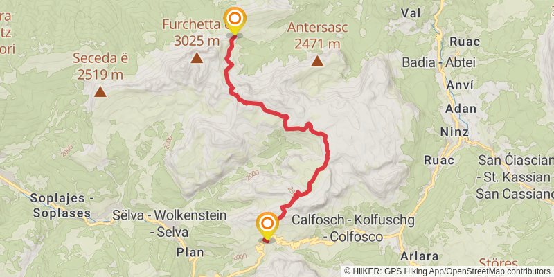 Dream Path - Traumpfad - Munich to Venice stage 19 Map