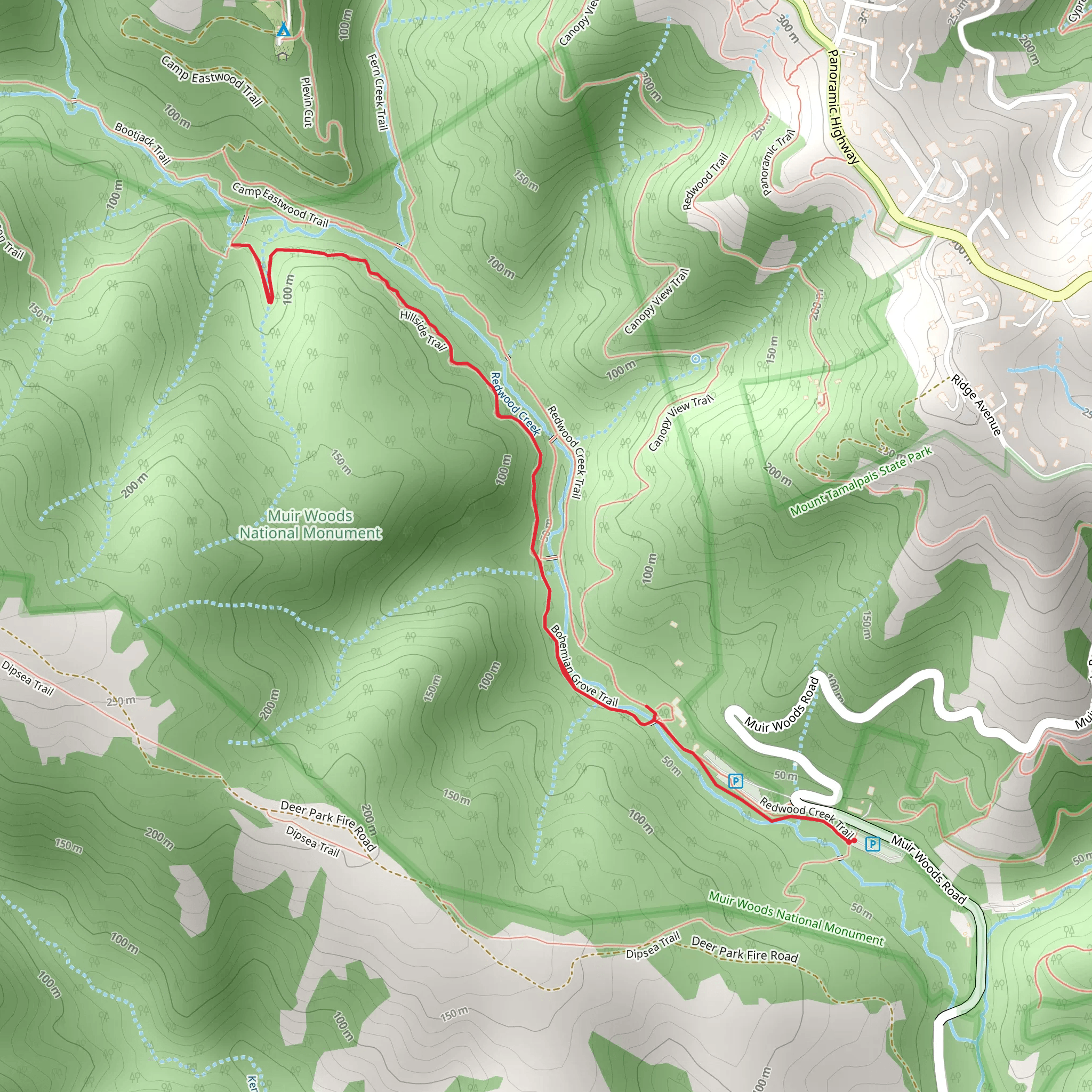 Hillside Trail mobile static map