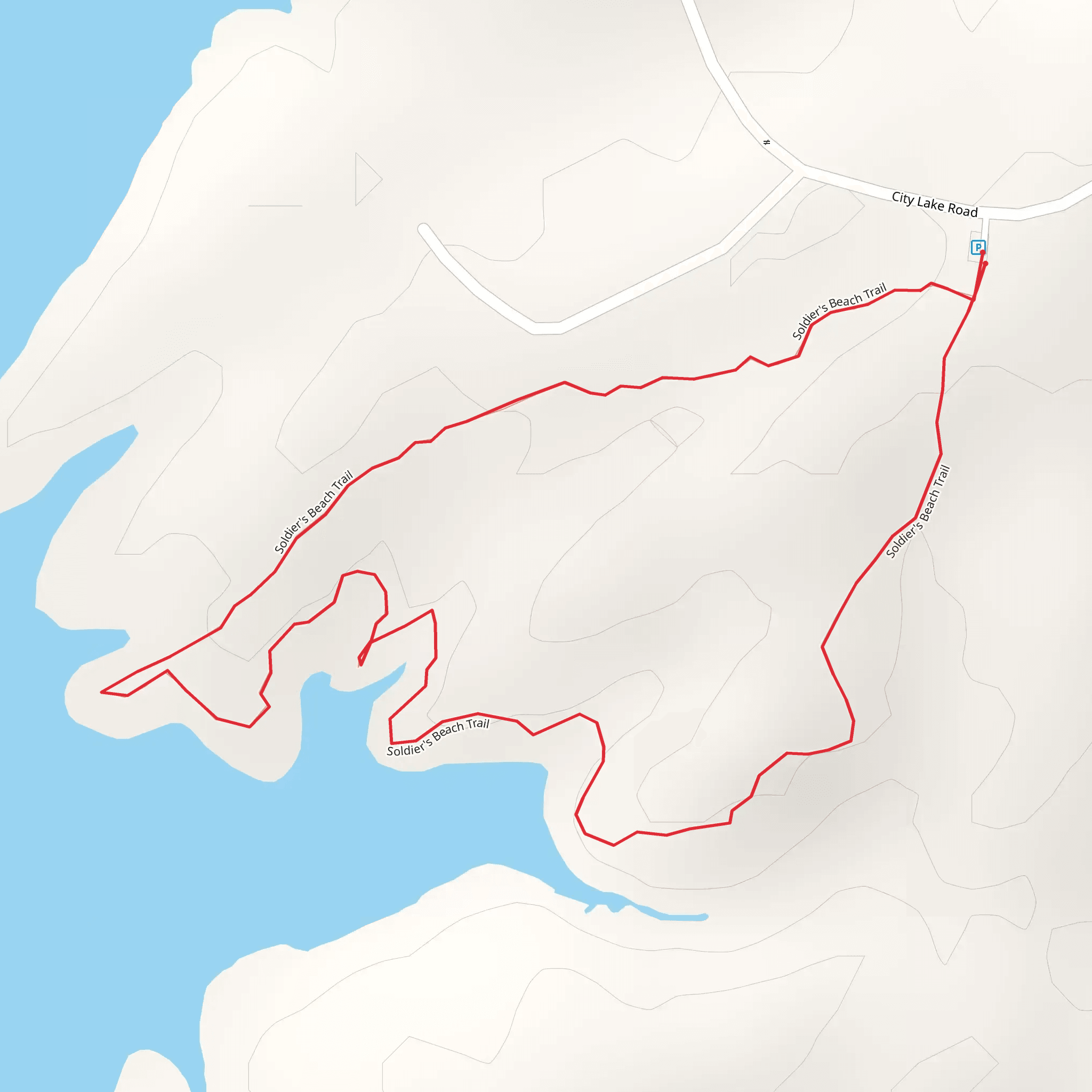 Soldier's Beach Loop Trail mobile static map