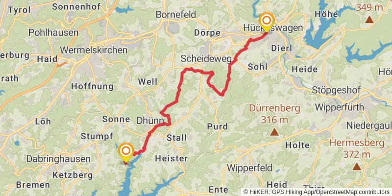 Bergischer Panoramasteig stage 4 Map