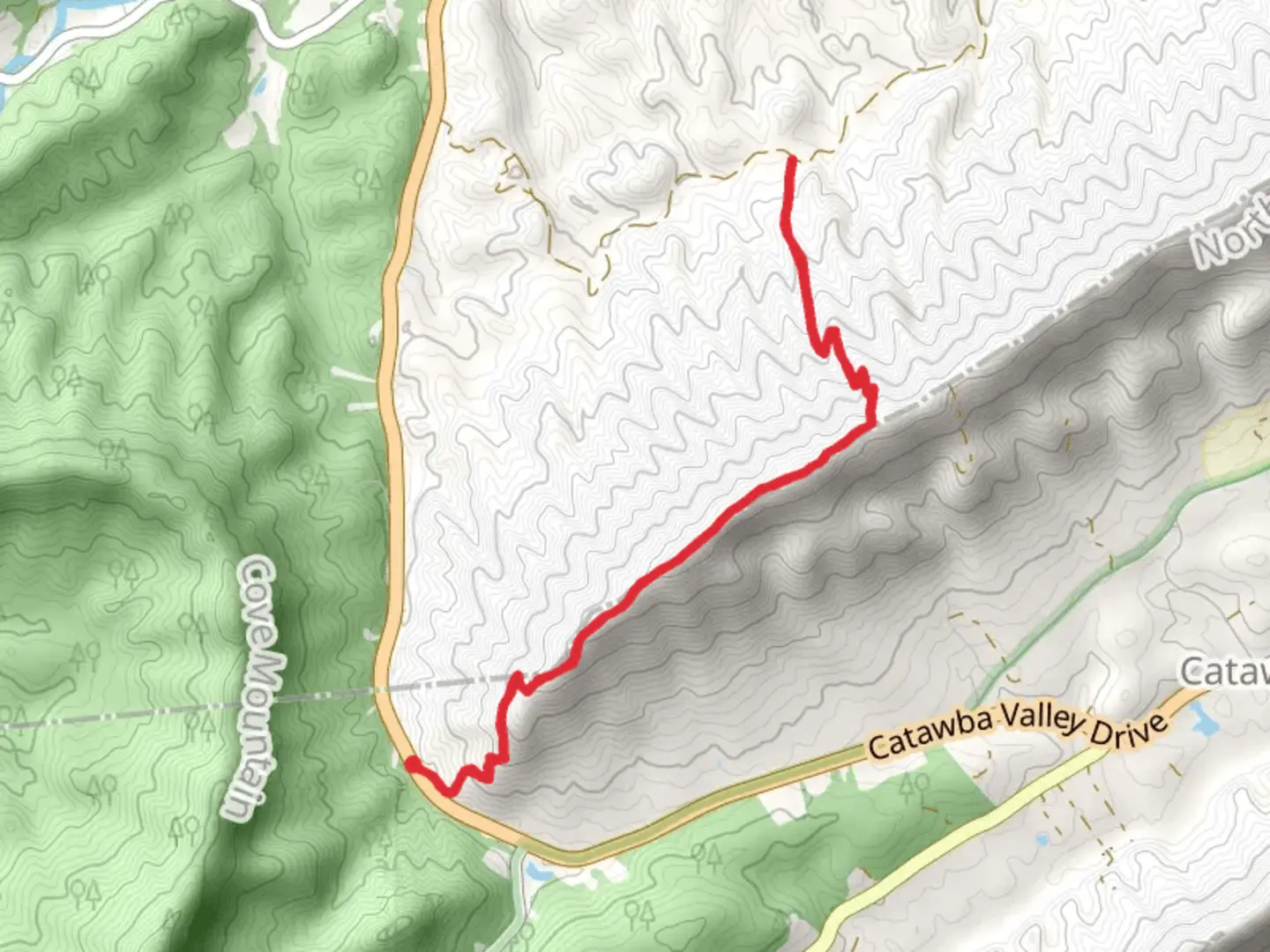 An image depicting the trail North Mountain and Deer Trail and its surrounding area.