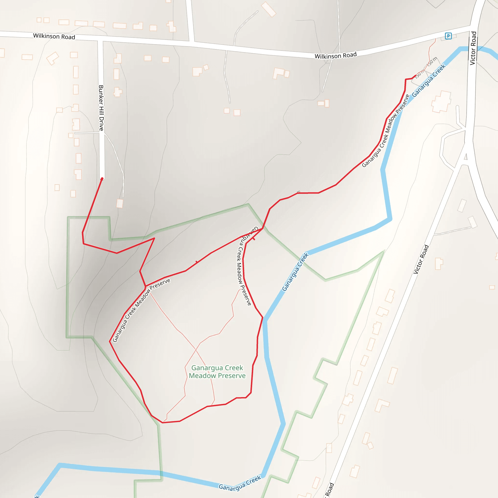 Ganargua Creek Meadow Preserve Loop mobile static map