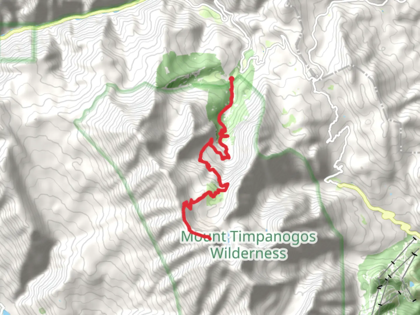 An image depicting the trail Mount Timpanogos via Timpooneke Trail and its surrounding area.