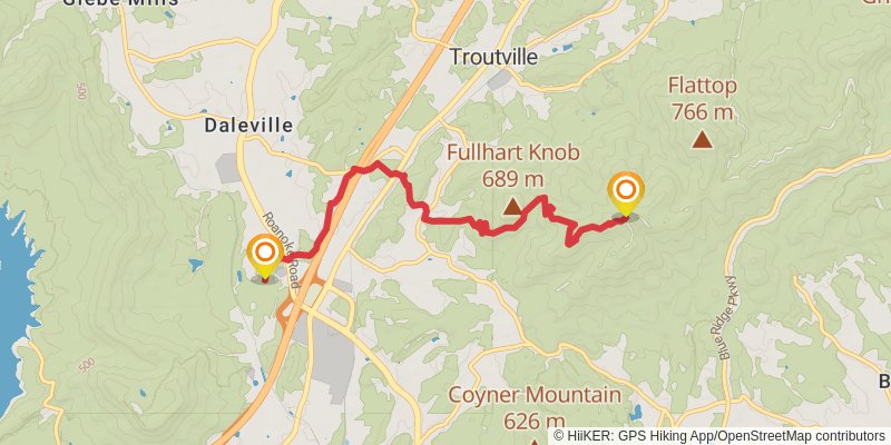 Appalachian Trail stage 76 Map