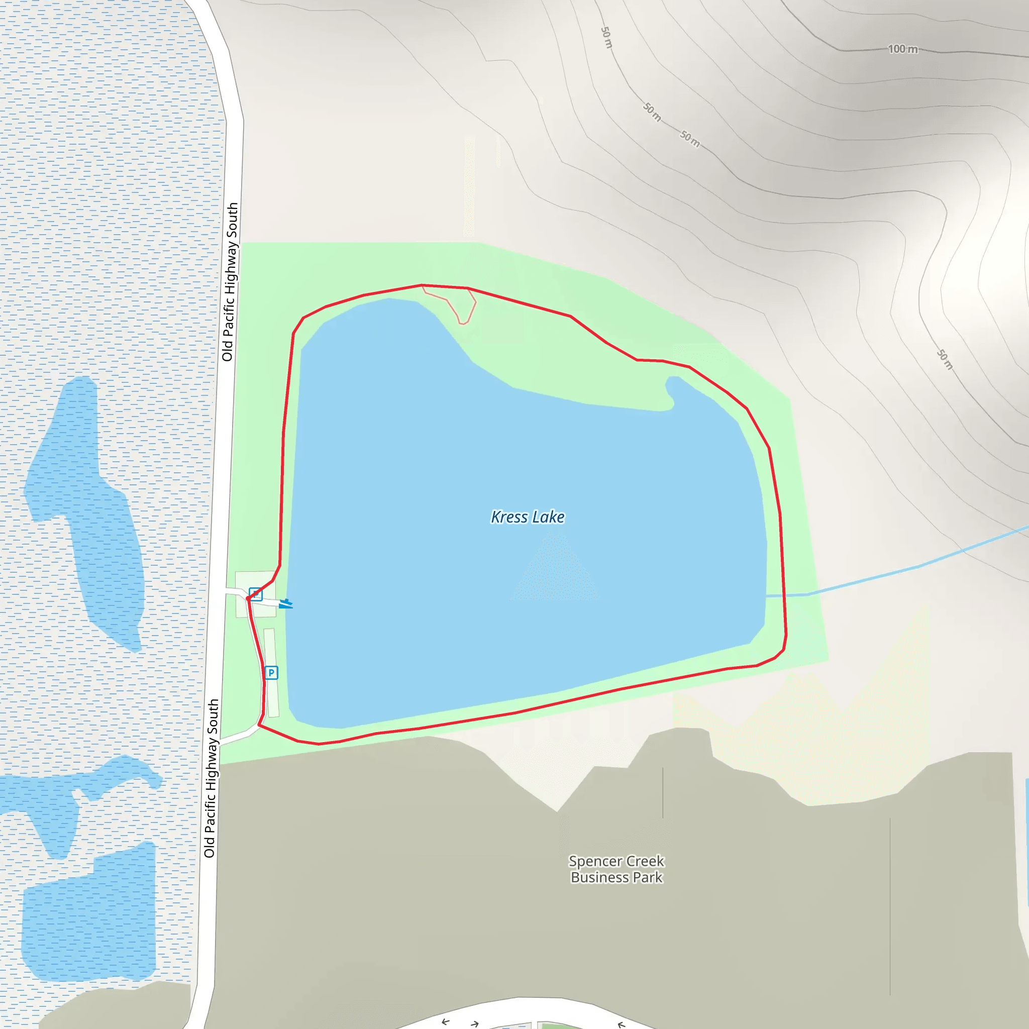Kress Lake Loop mobile static map