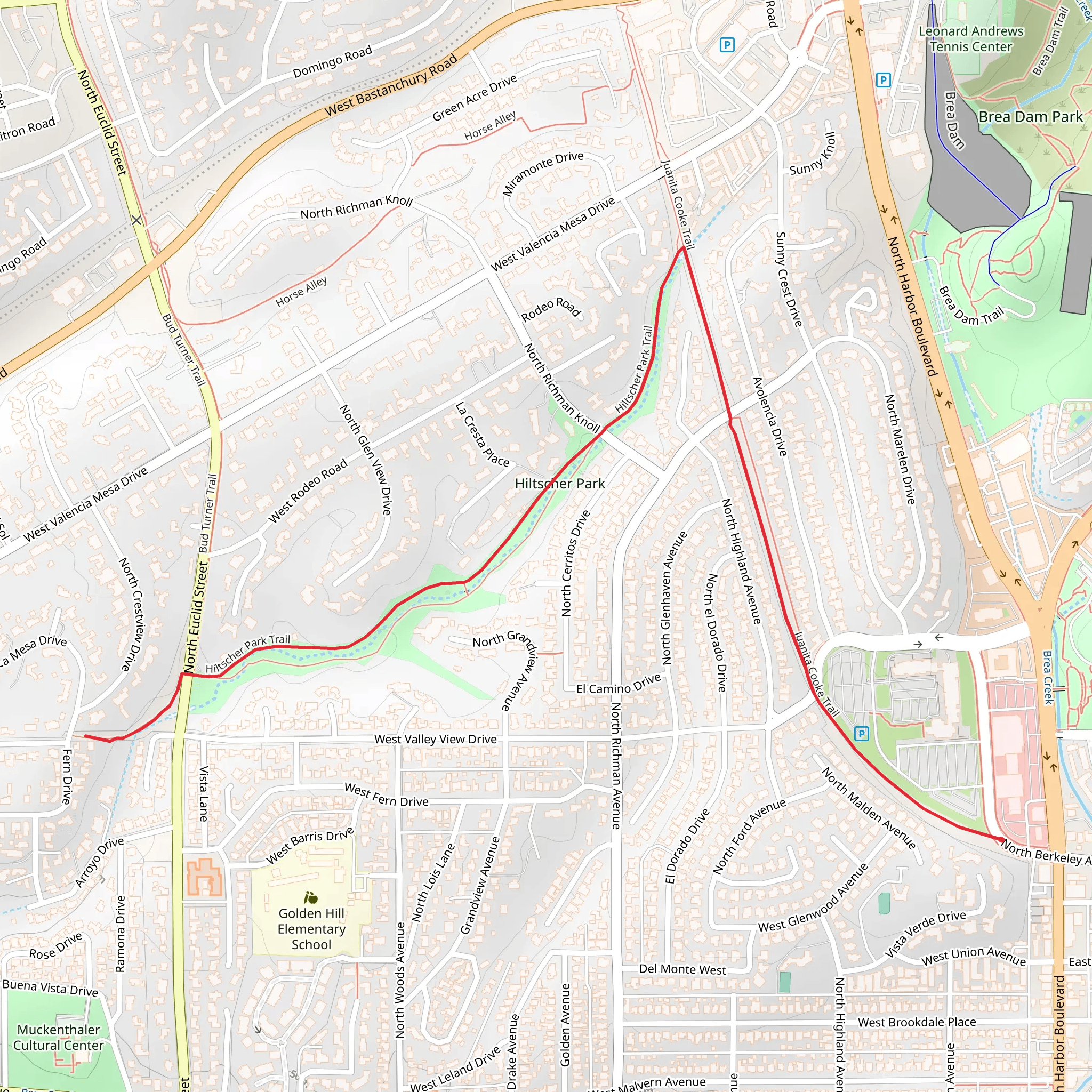Hiltscher Park Trail mobile static map