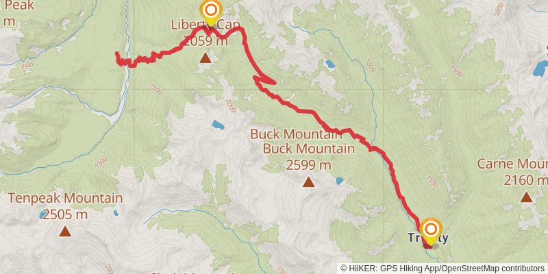 Triad Trail via Buck Creek Trail stage 3 Map