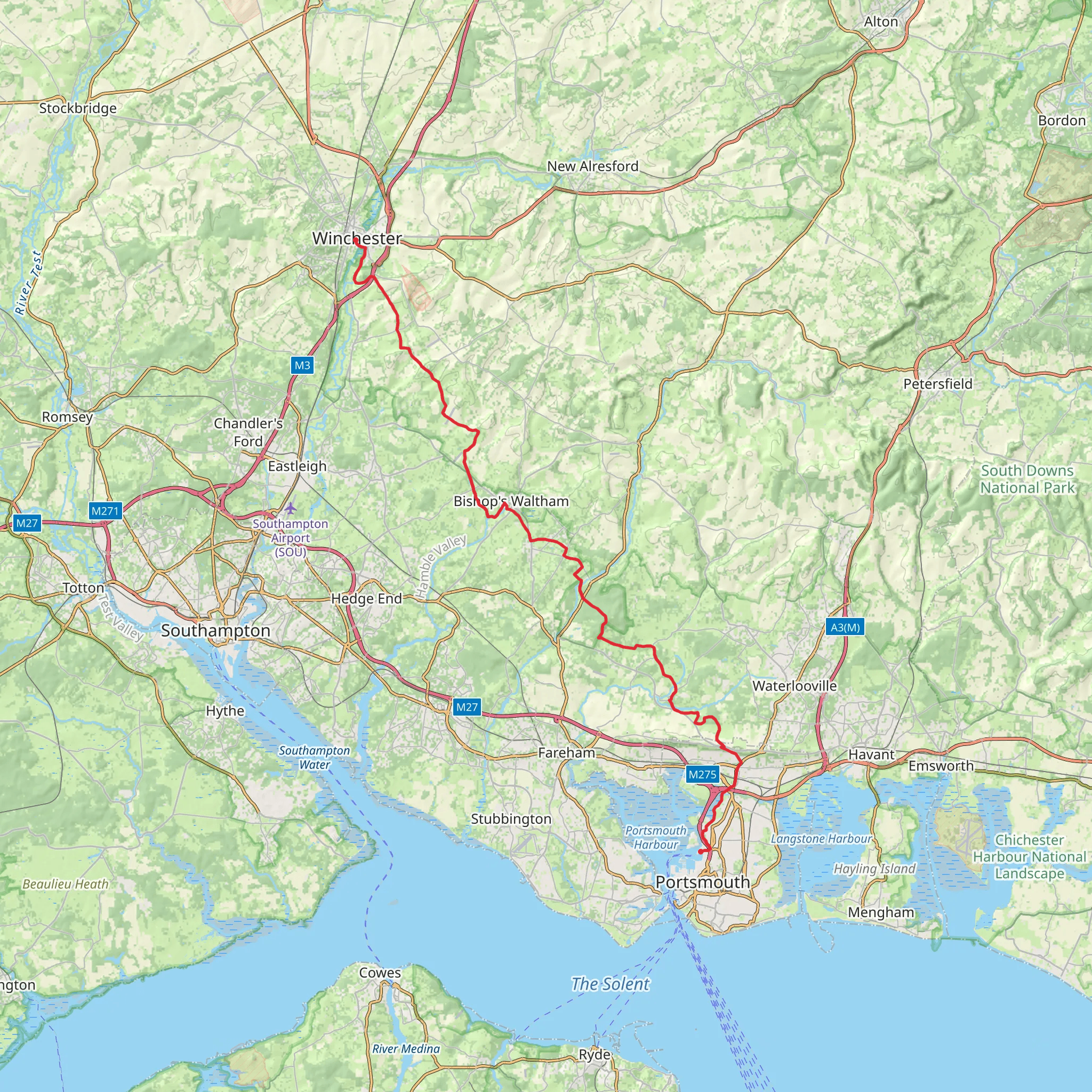 Pilgrims Trail mobile static map