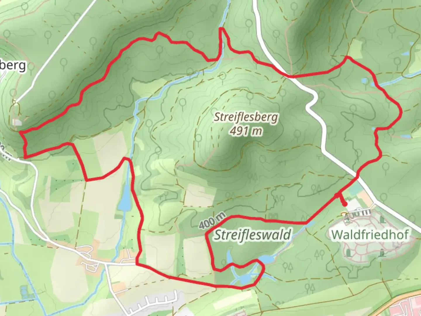 An image depicting the trail Waldspaziergang zum Lemberghaus and its surrounding area.
