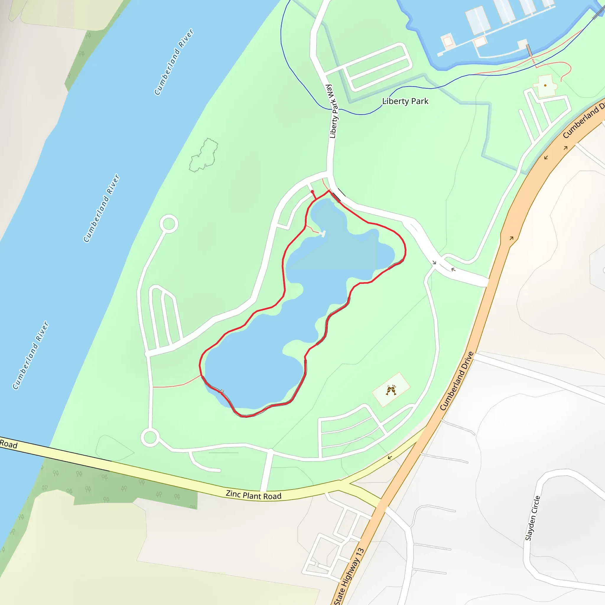 Liberty Park Way Loop mobile static map