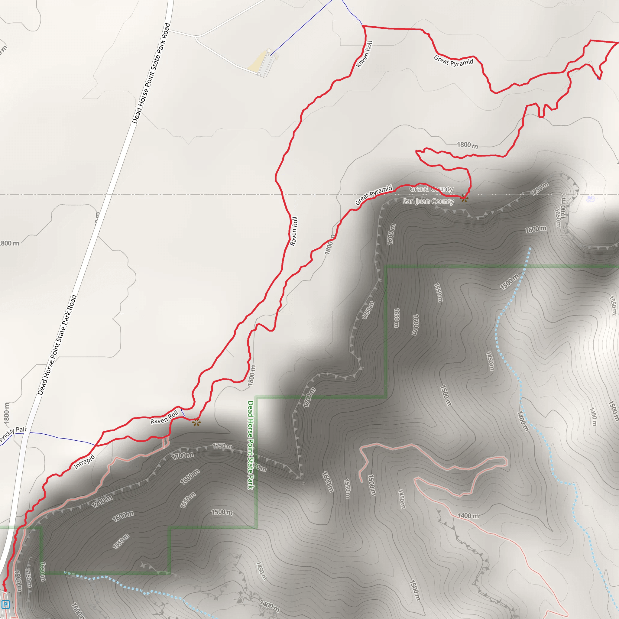 Intrepid and Great Pyramid Loop mobile static map