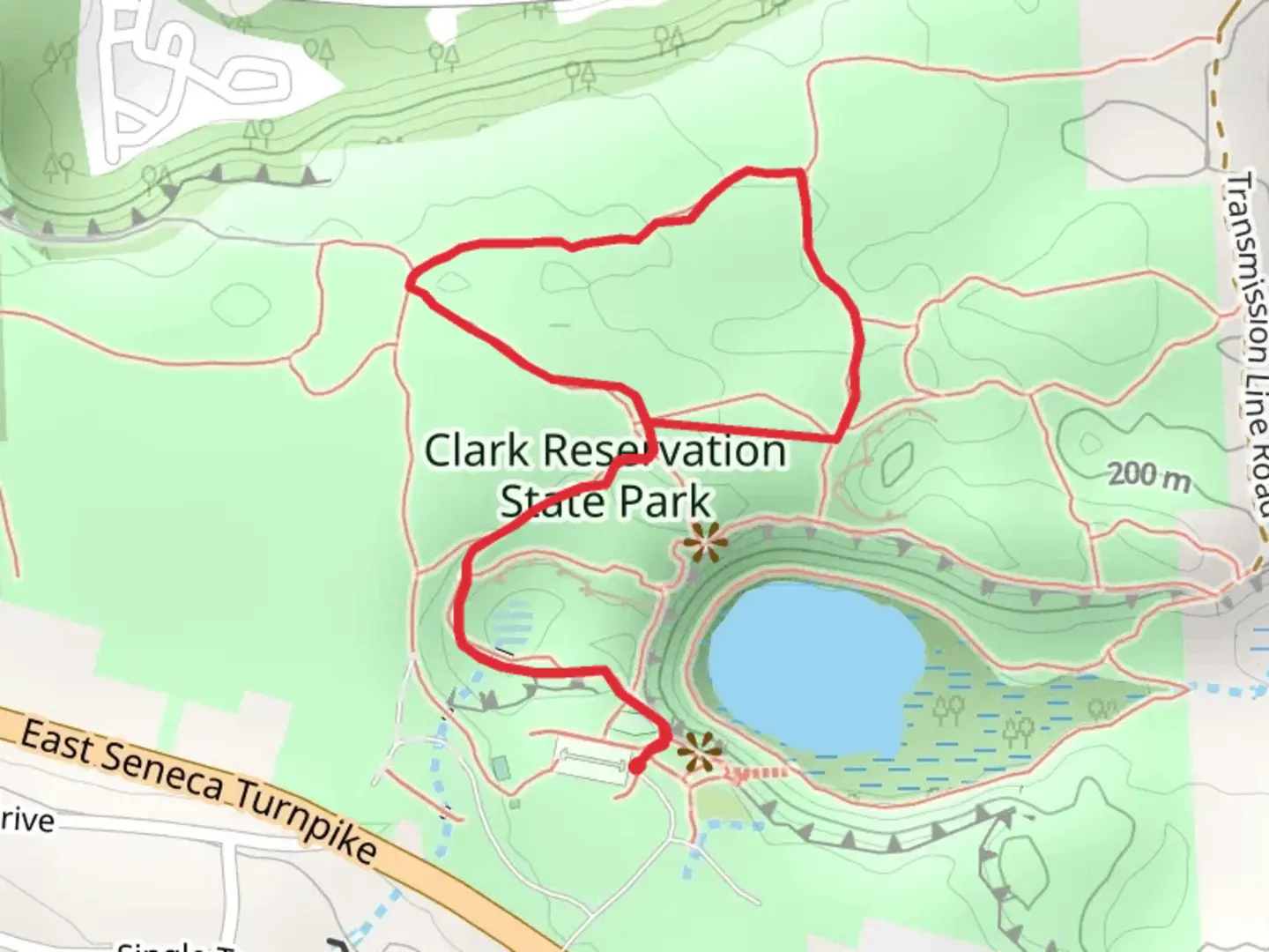 An image depicting the trail Dry Lake and Big Buck Trail and its surrounding area.
