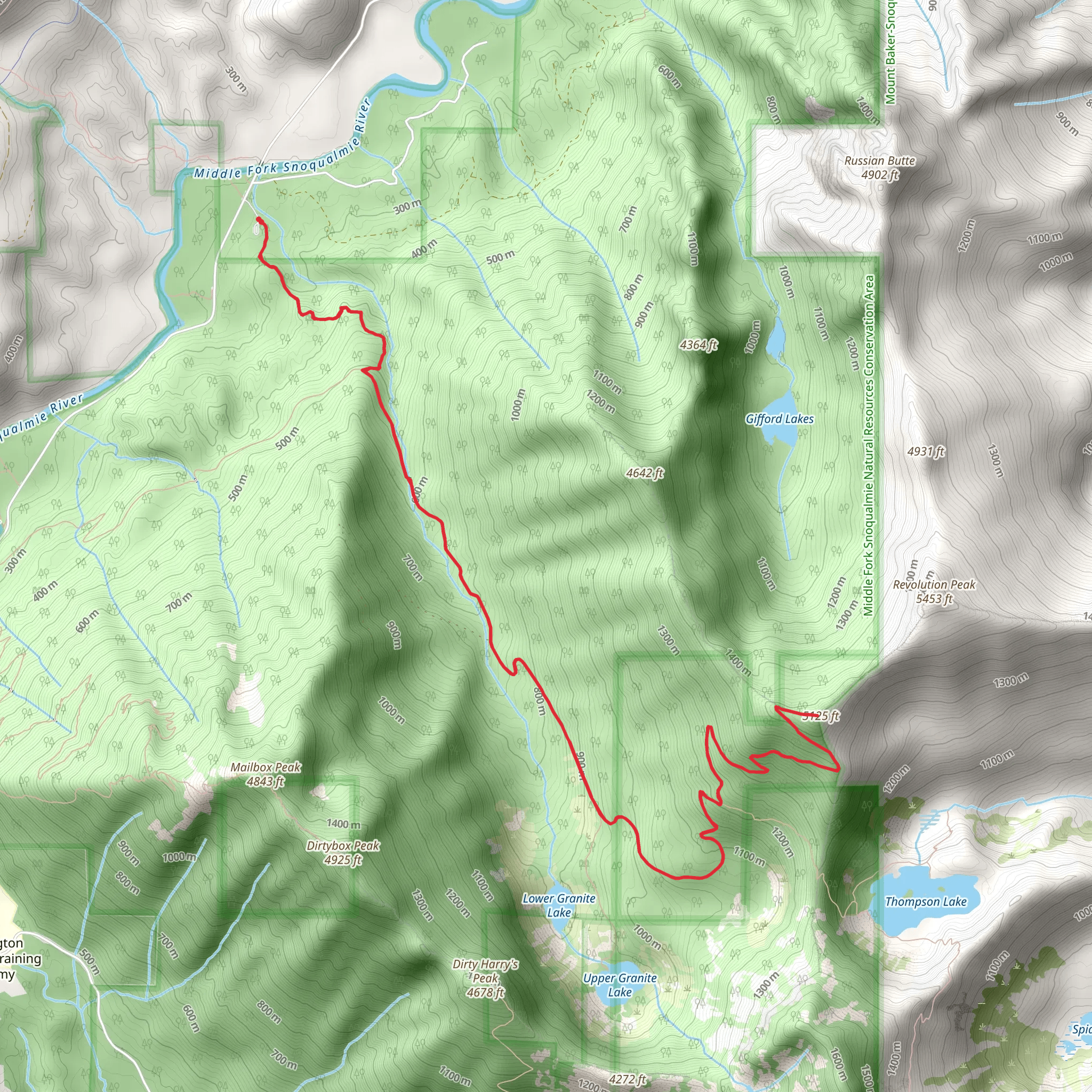 Thompson Point Walk mobile static map