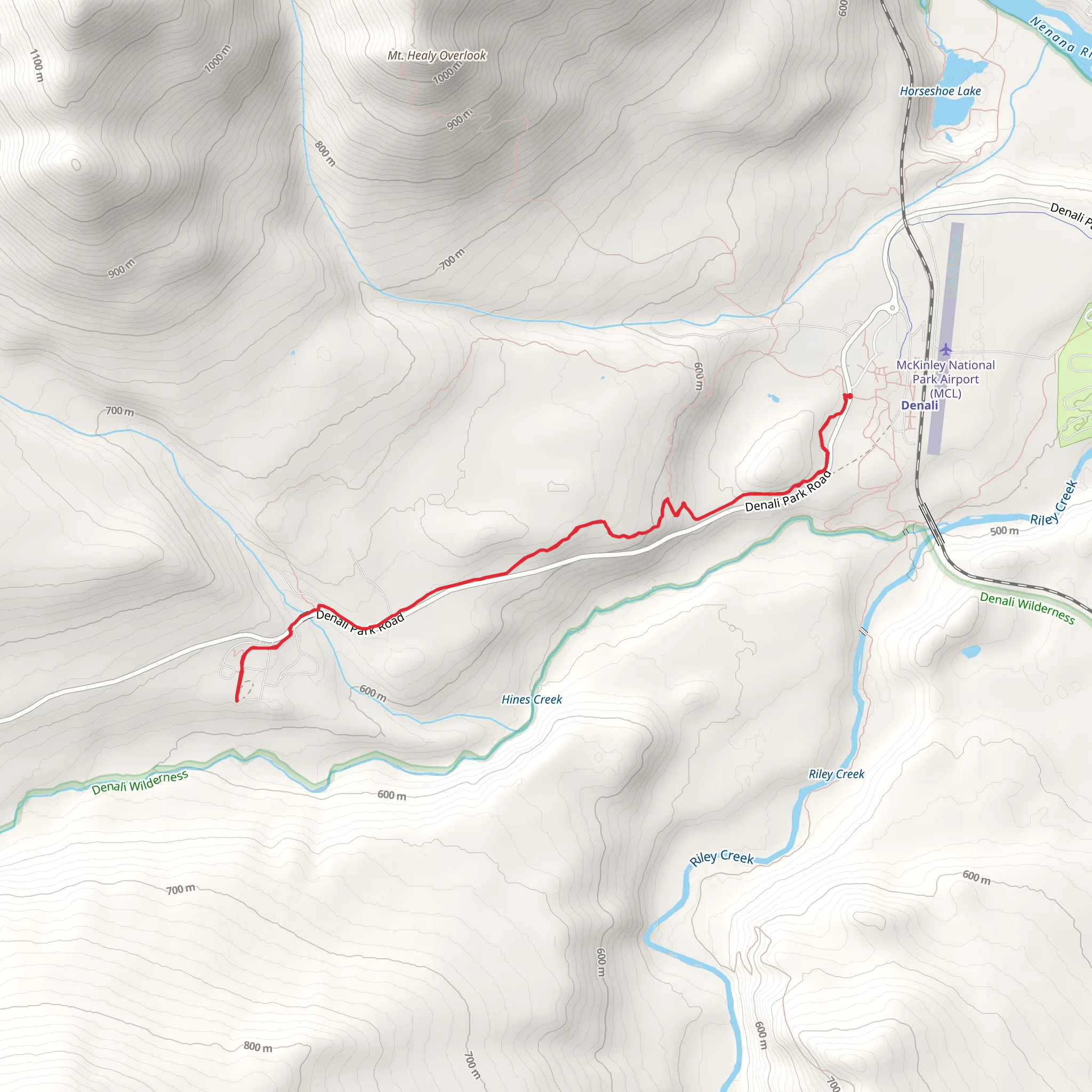 Roadside Trail from Denali Park Road mobile static map
