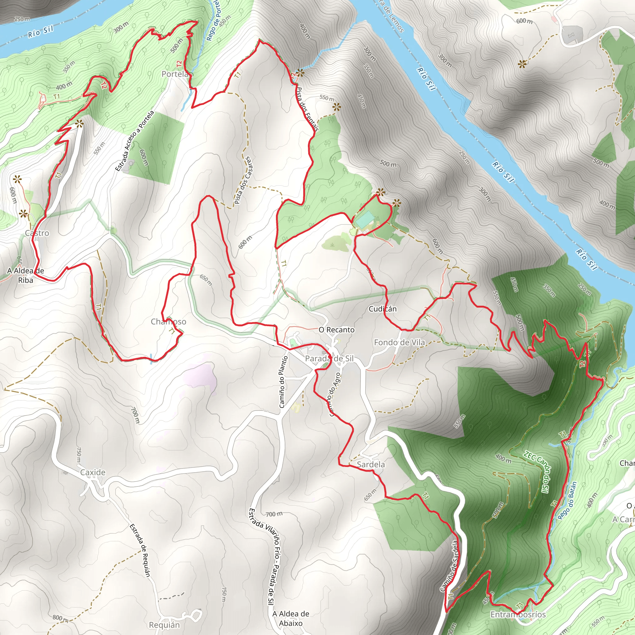 PR G 98 Canón do Sil - Santa Cristina mobile static map