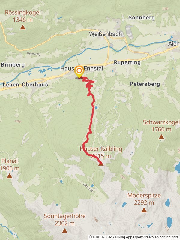 Markt Haus - Hauser Kaibling Trail mobile static map