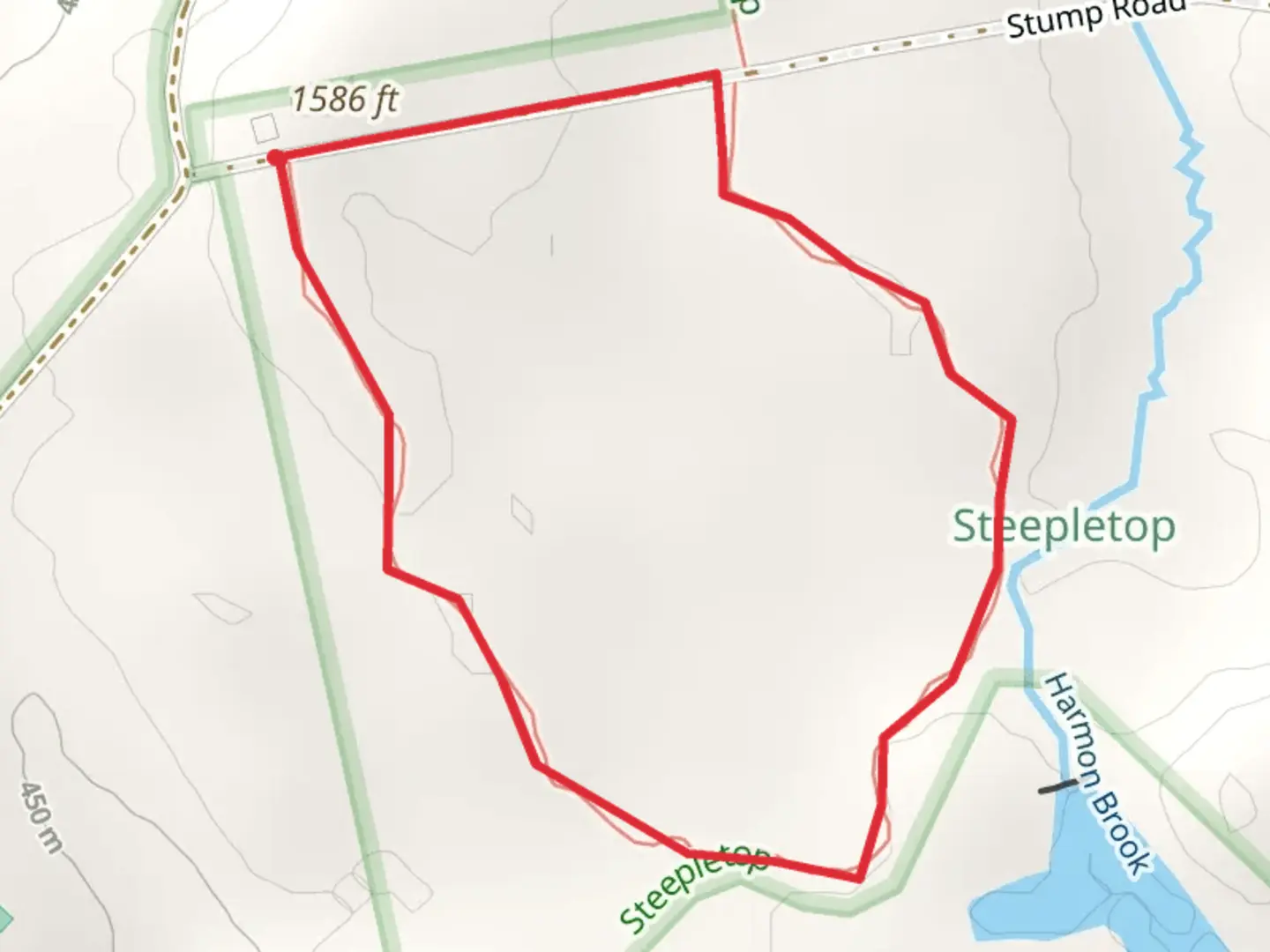 An image depicting the trail Harnett Pond Loop Trail and its surrounding area.
