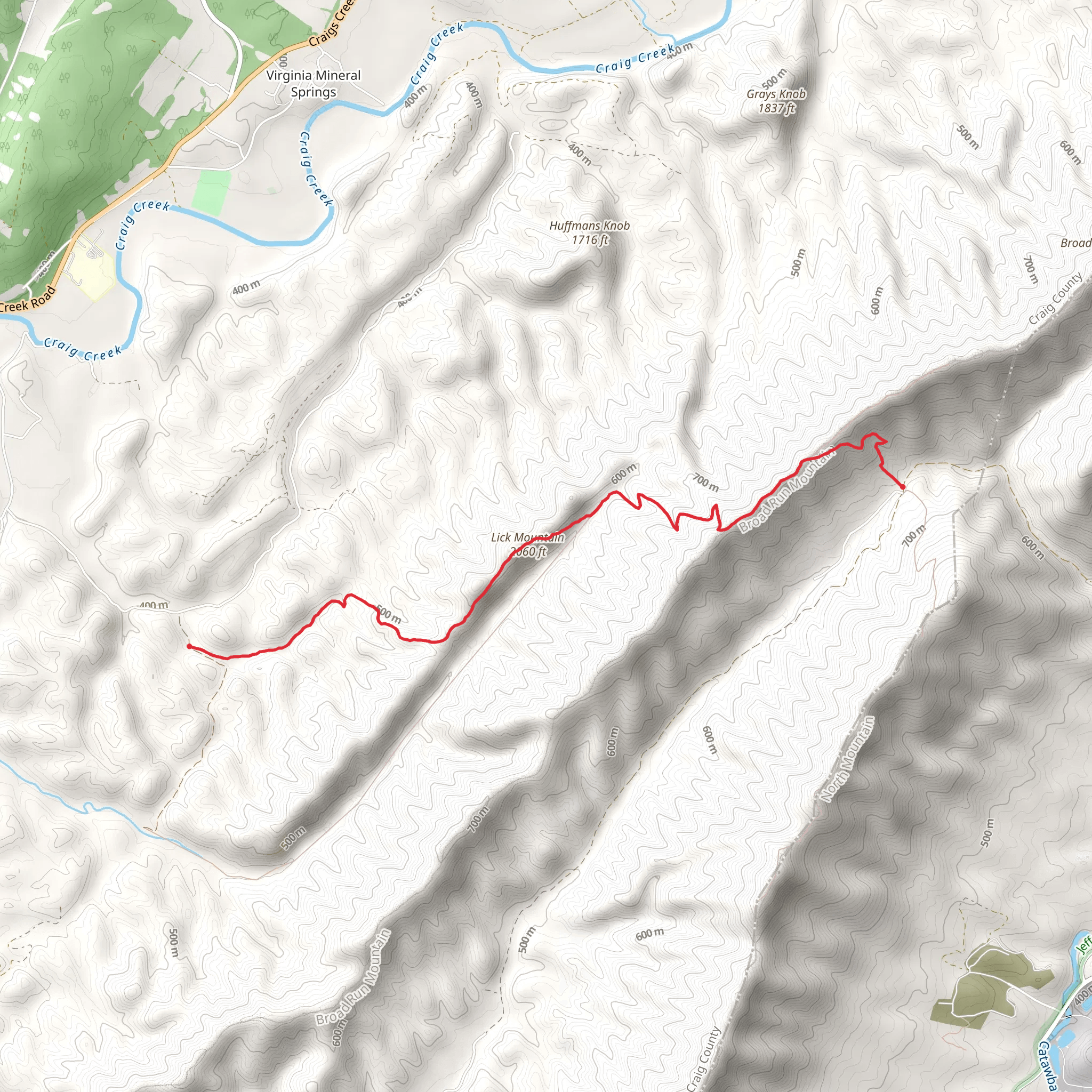 Ferrier Trail mobile static map