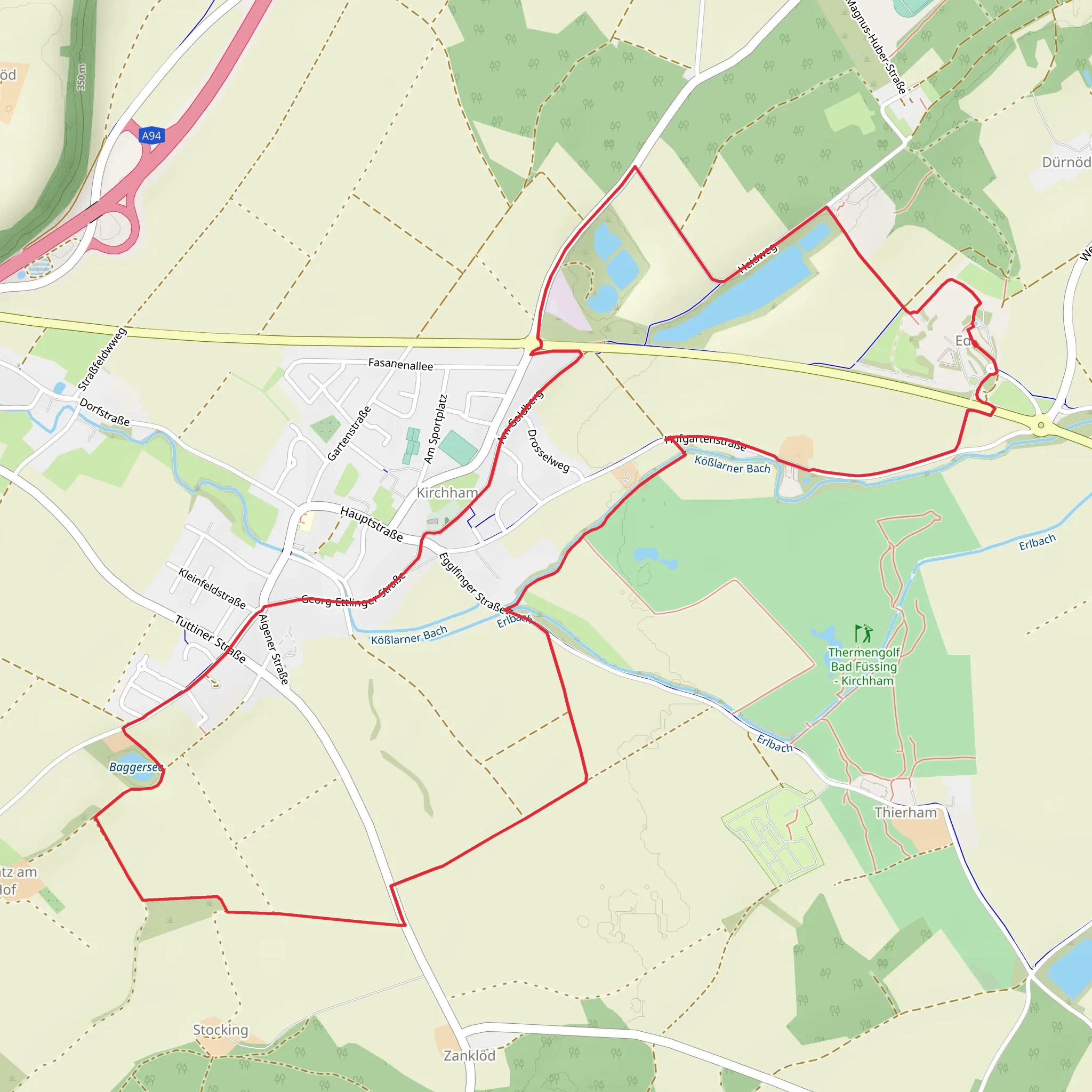 Schatz am Hof and Hofgarten Loop - Kirchham mobile static map