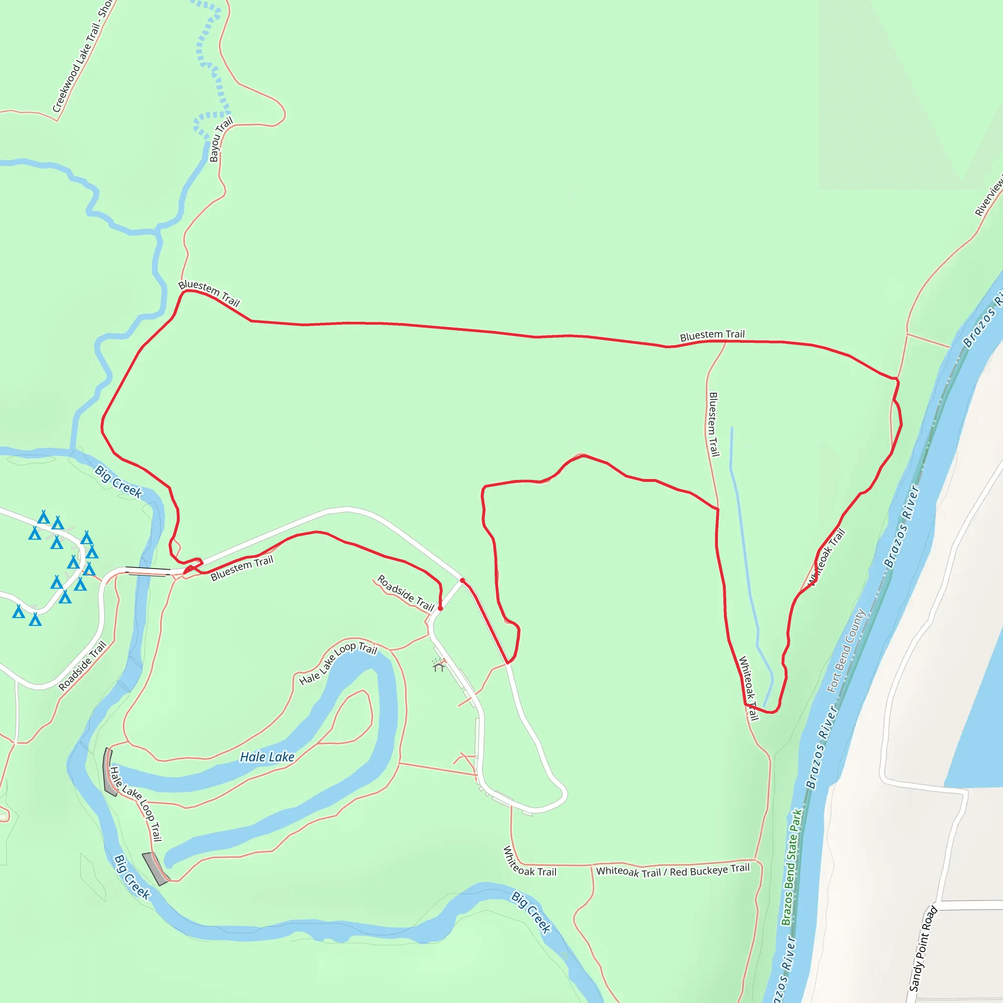 Bluestem Loop Trail mobile static map