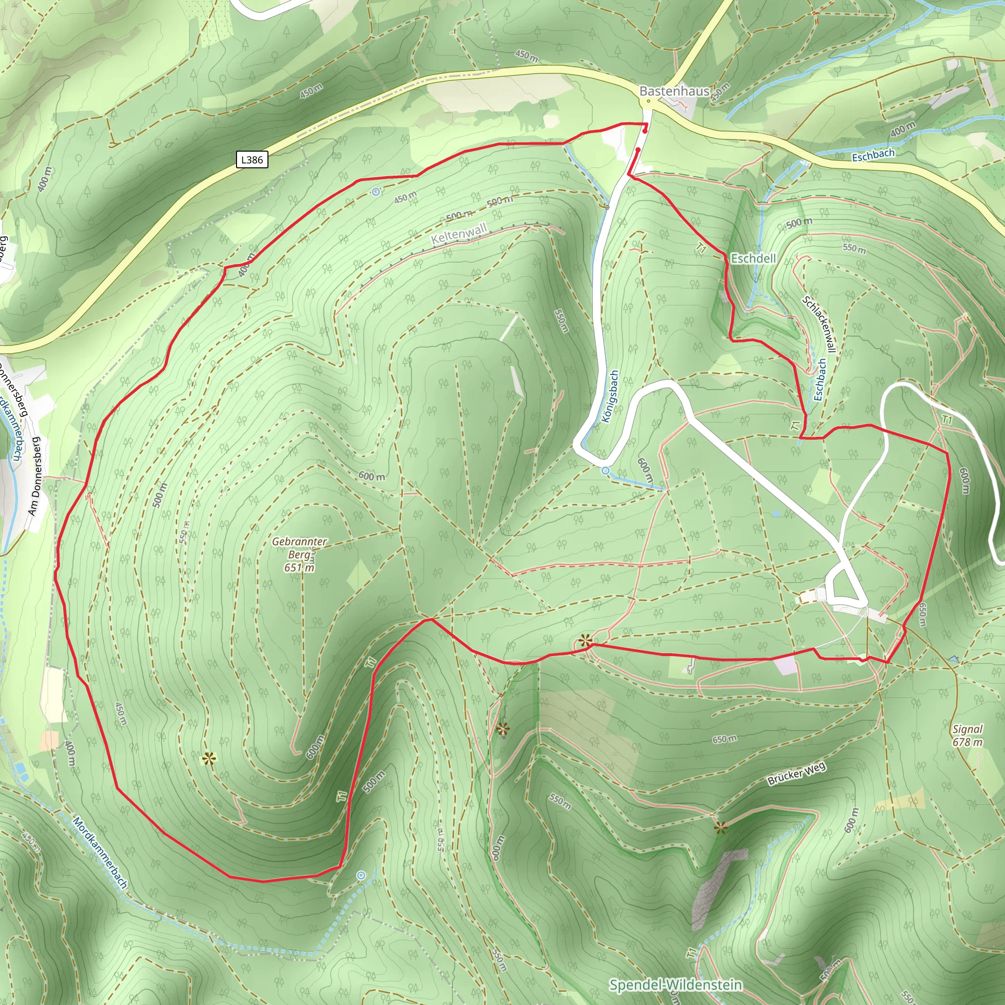 Der Hoechste Loop via Pfaelzer Hoehenweg mobile static map