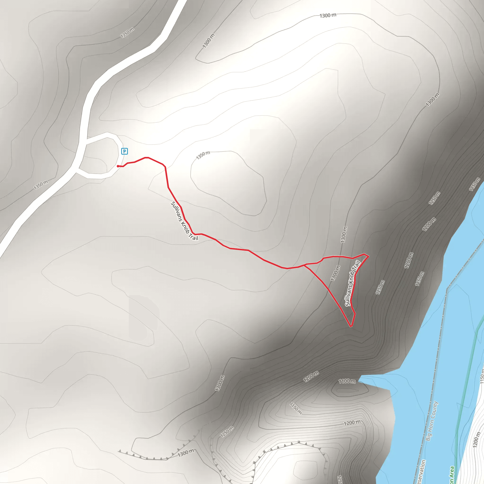 Sullivans Knob Loop Trail mobile static map