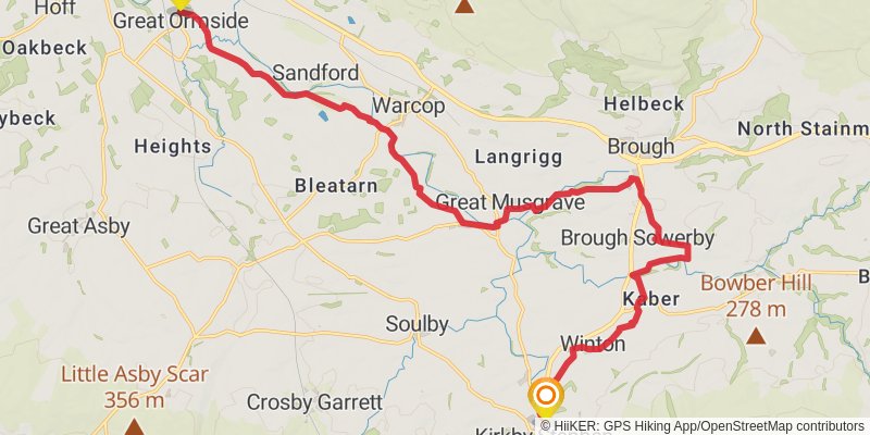 A Pennine Journey stage 16 Map