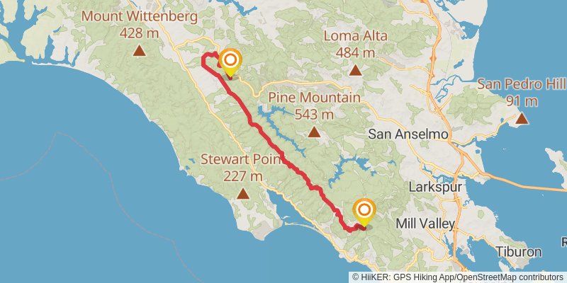 Bay Area Ridge Trail stage 3 Map