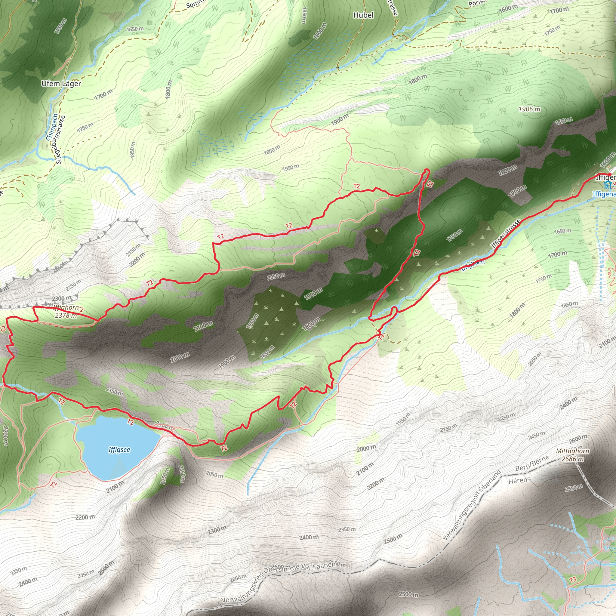 Iffigsee-Rundweg mobile static map