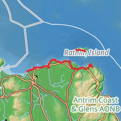 Antrim Glens and Causeway Coast 7-Day Moderate Tour (Hillwalk Tours) mobile static map