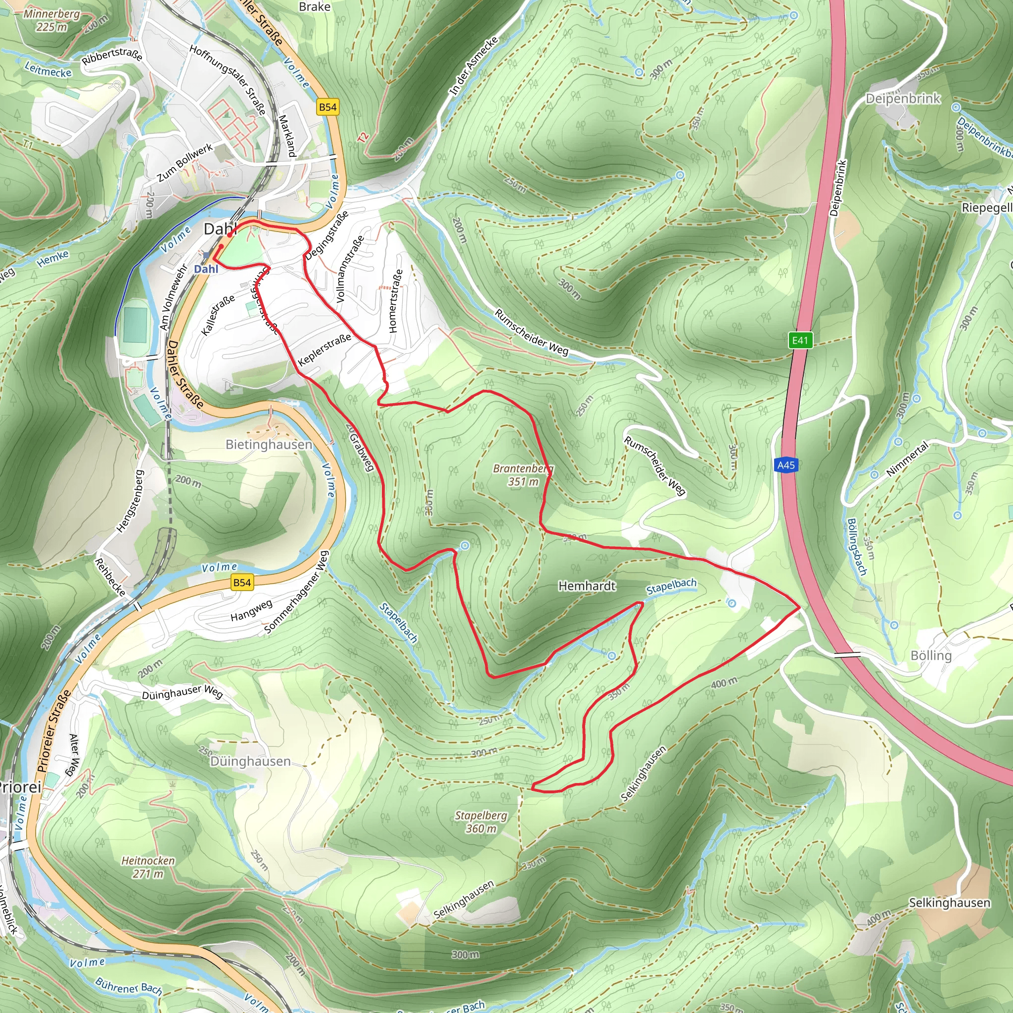 Harkortweg and Rumscheider Femelinde mobile static map