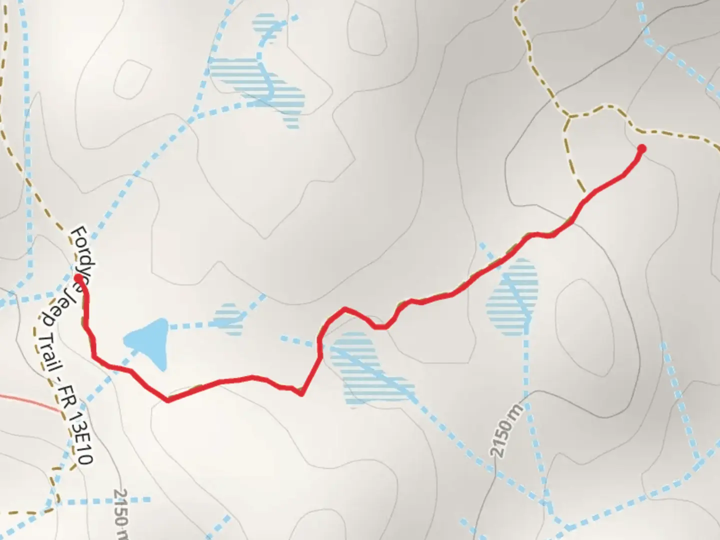An image depicting the trail Excelsior Mine Spur Trail and its surrounding area.