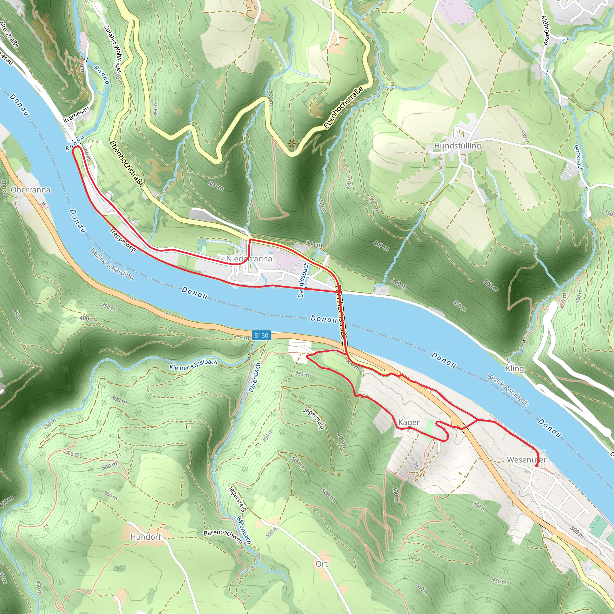 Donaublick Runde - Nr 74 mobile static map