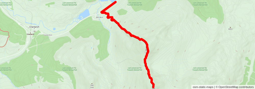 Stob Binnein via Ben More stage 2 Map