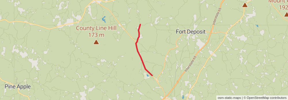 American Perimeter Trail - The South Primary stage 59 Map
