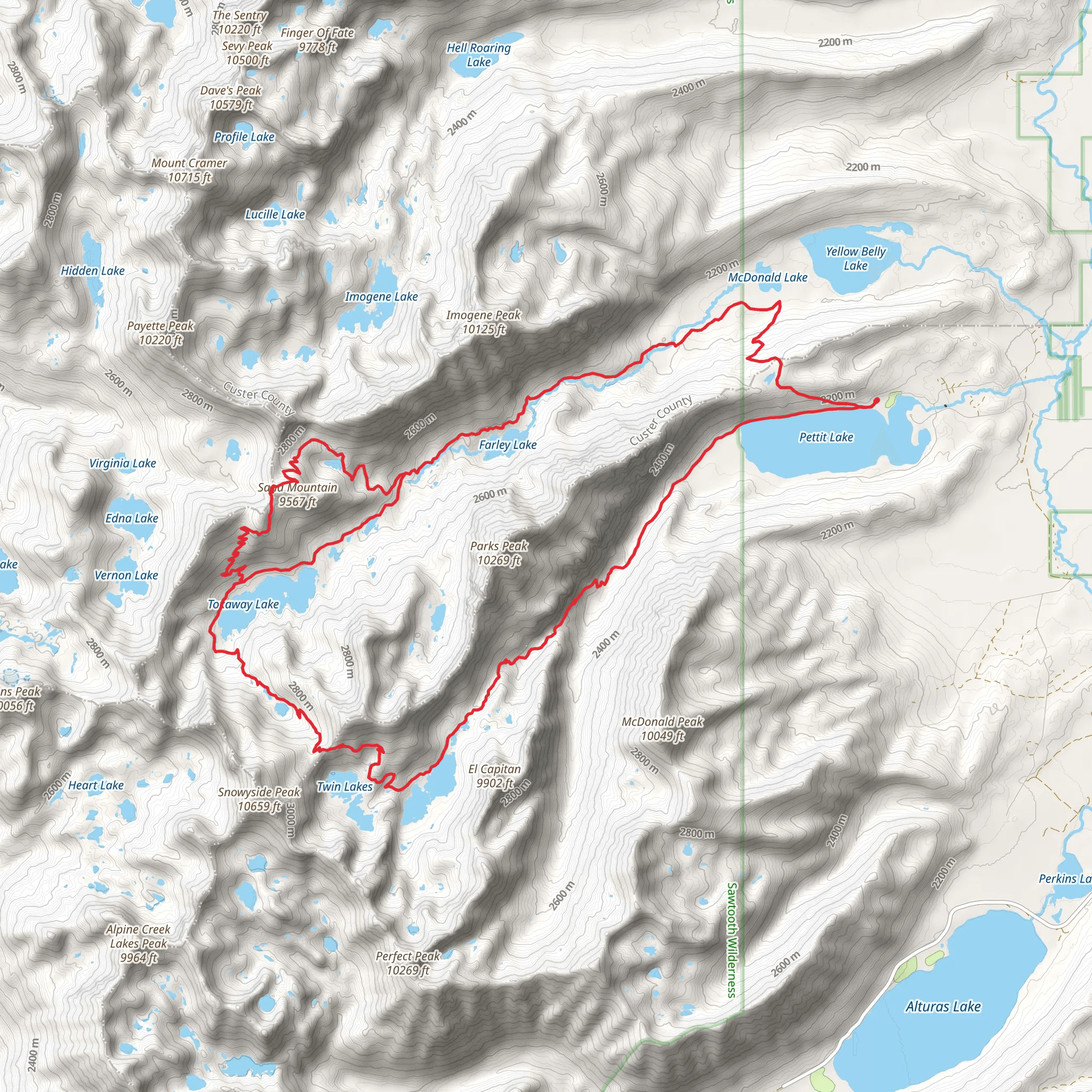 Toxaway - Pettit Loop mobile static map
