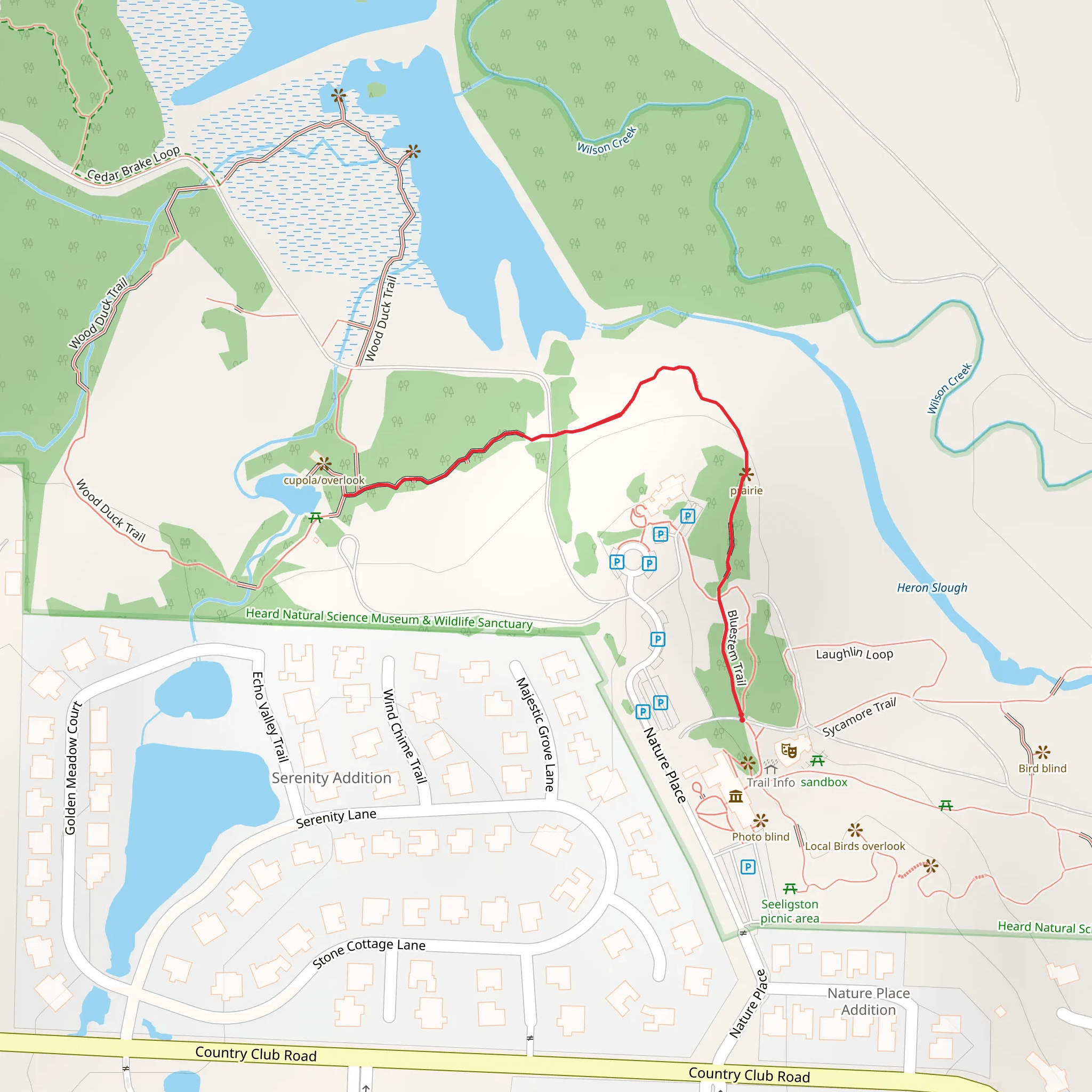 Bluestem Trail mobile static map