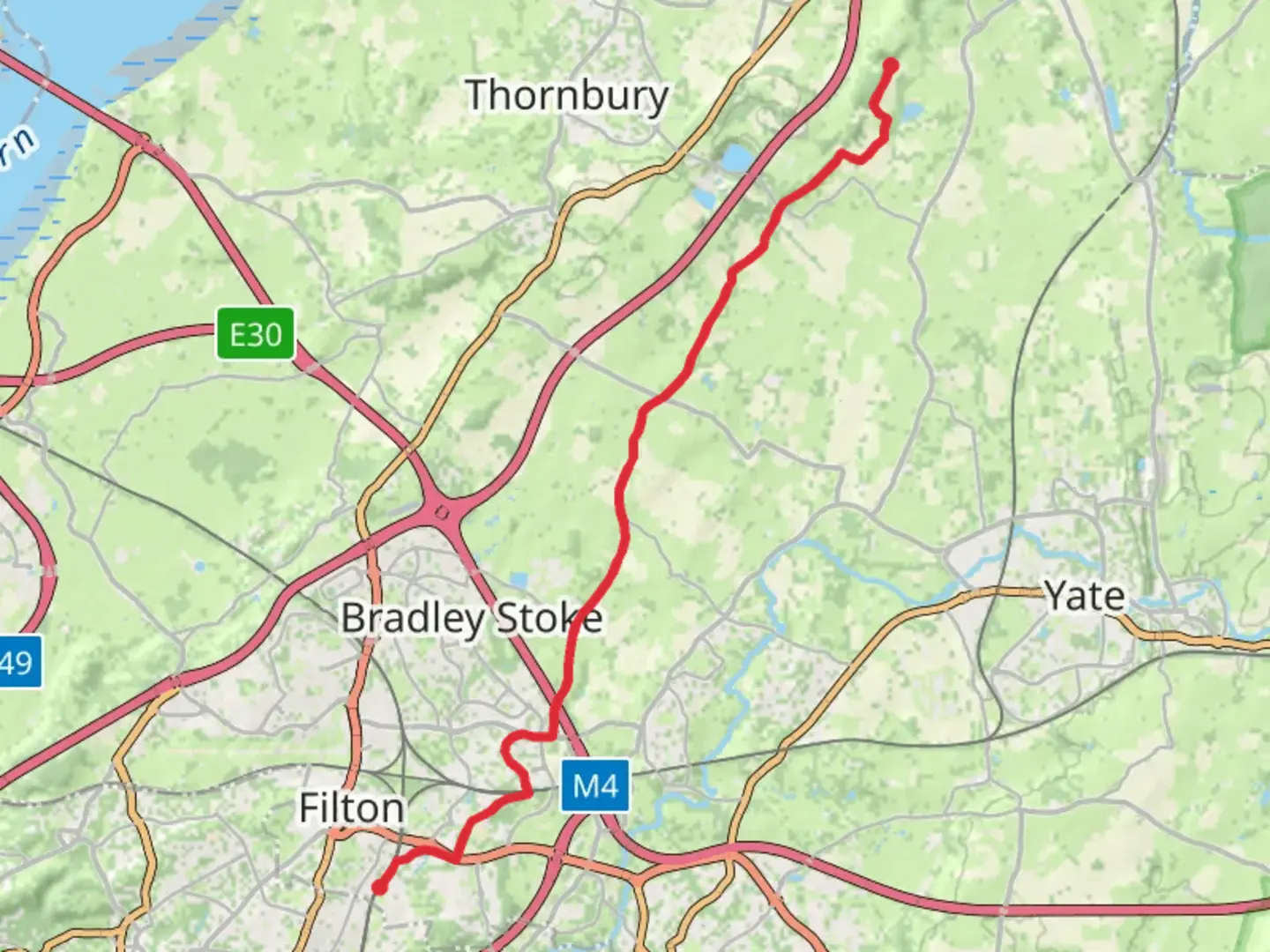 An image depicting the trail Filton Abbey Wood to Cromhall Walk and its surrounding area.