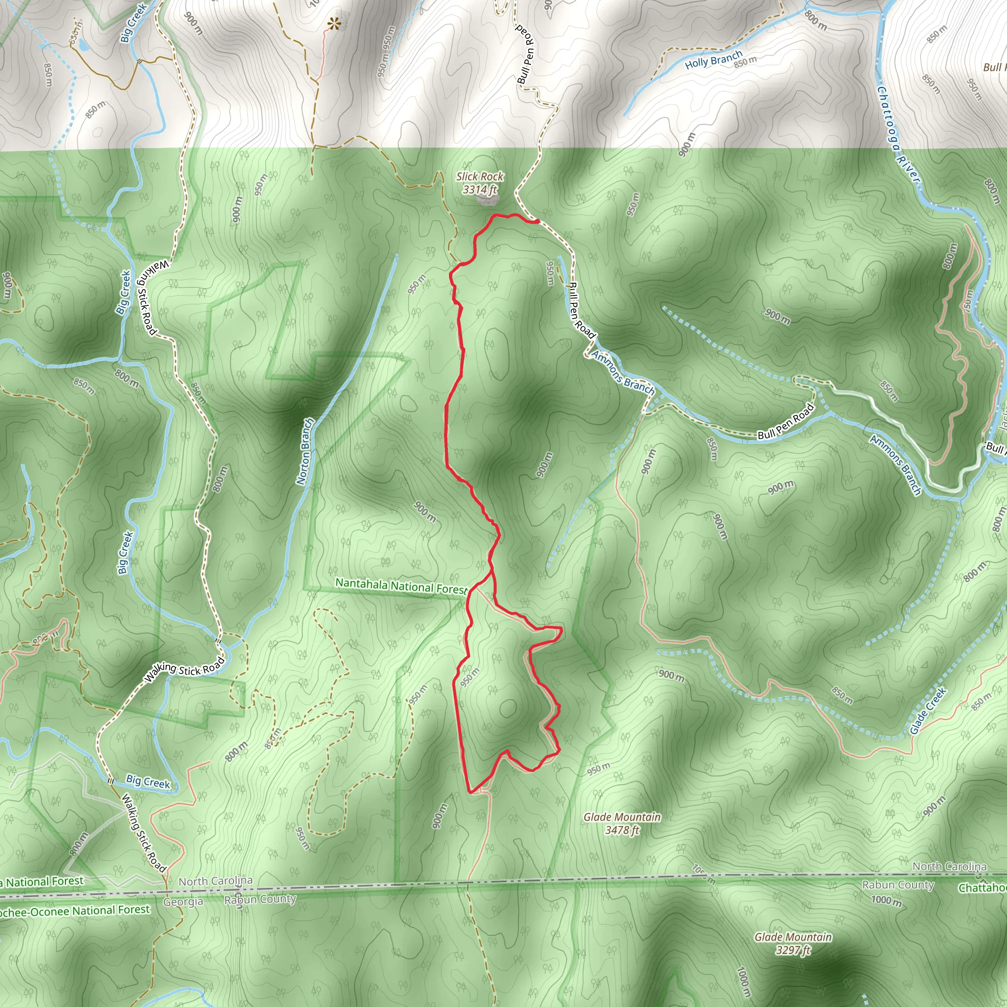 Glade Trail mobile static map