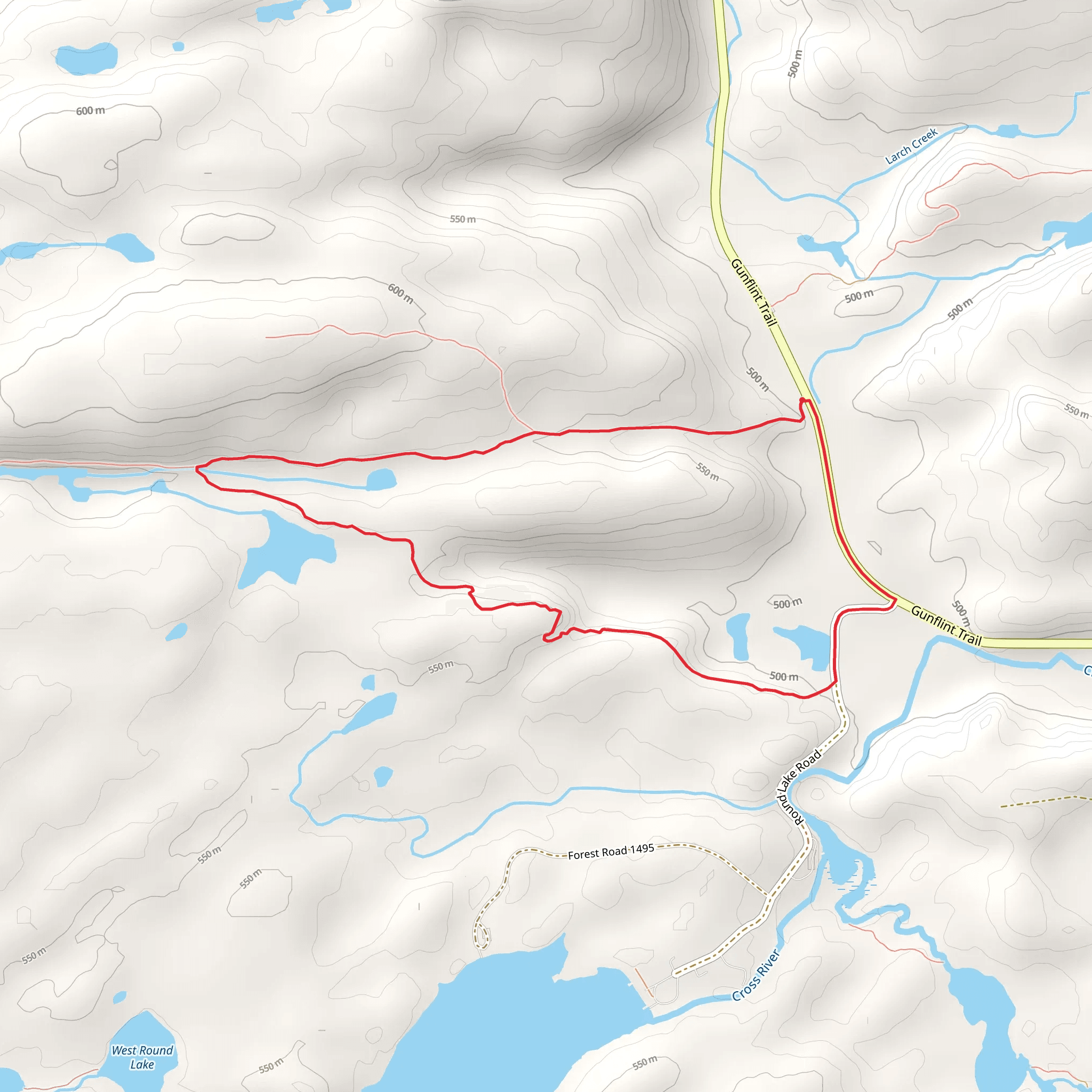 Kekekabic and Centennial Loop Trail mobile static map