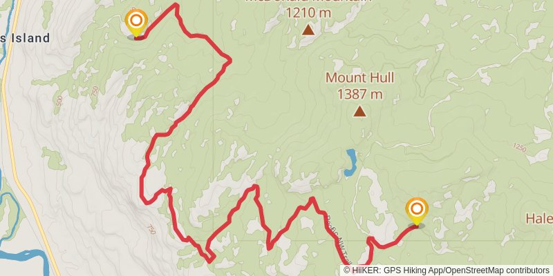 Pacific Northwest Trail stage 67 Map