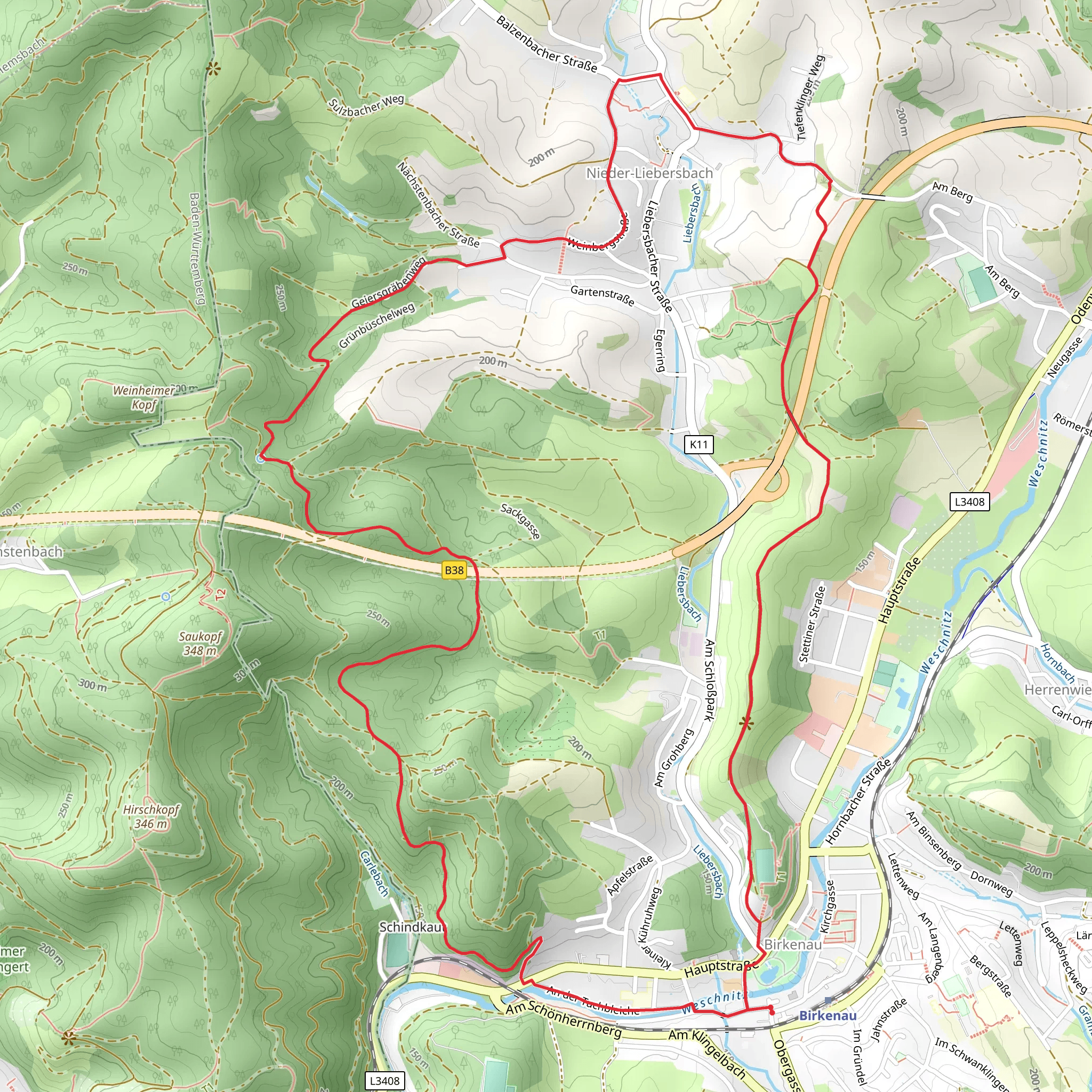 Nieder Liebersbach Loop mobile static map