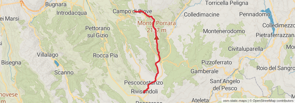 Sentiero Italia - Apennines Section stage 62 Map