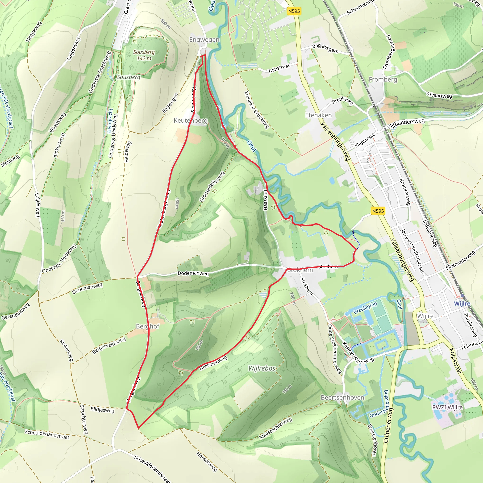 Gulpen Wittem and Pelgrimspad Loop mobile static map